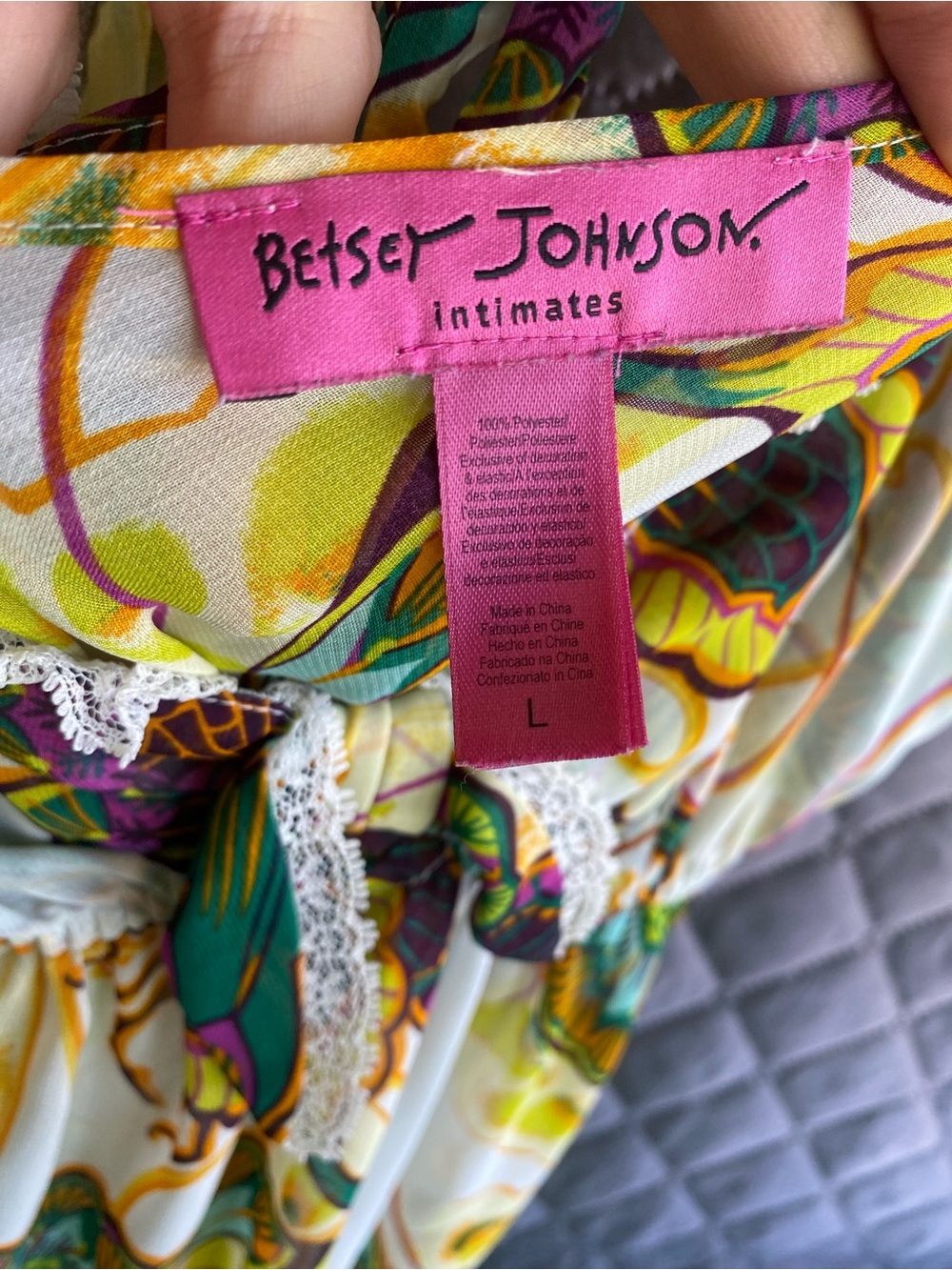 Vintage Y2K Betsey Johnson Intimates Butterfly Babydoll Slip Cami Top Size L - Picture 4 of 6